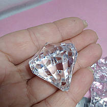 Бусяна підвіска кристал бриліант білий акрил 30 мм
