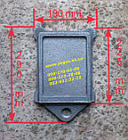 Засувка заслінка шибер пічна чавунне лиття 190х225 мм, фото 2