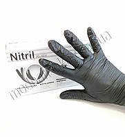 Нітрилові чорні рукавички SFM Black без пудри S (50пар/100 шт.)