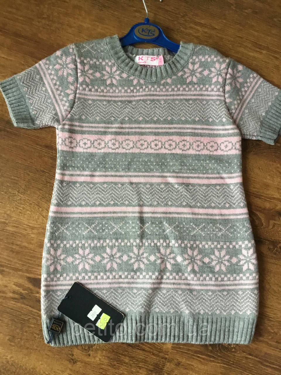 Кофта для дівчинки в сірому кольорі на короткий рукав, фото 1