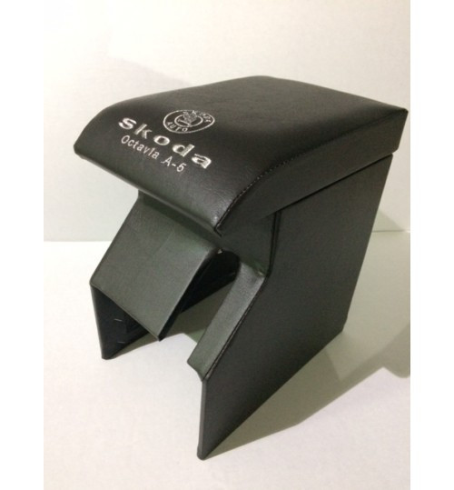 Підлокітник Skoda Oktavia A-5 з логотипом чорний, фото 1