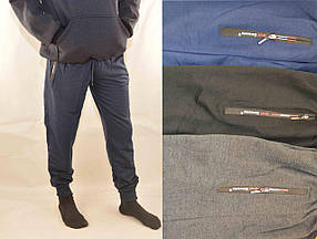 Штани спортивні чоловічі трикотажні під манжети Штани повсякденні для чоловіків M Чорний