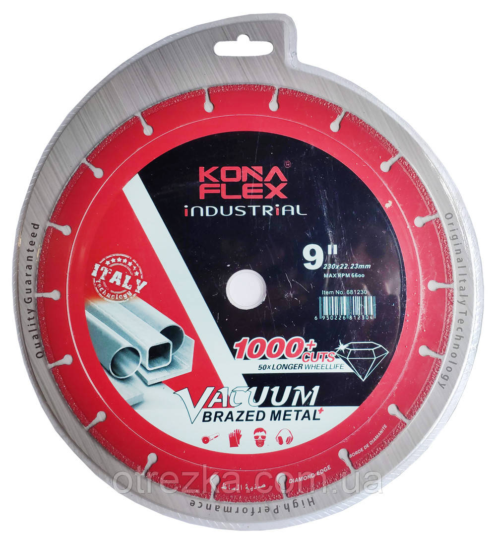 Алмазний диск 350x25,4" KONA FLEX IDUSTRIAL" для різання металу.