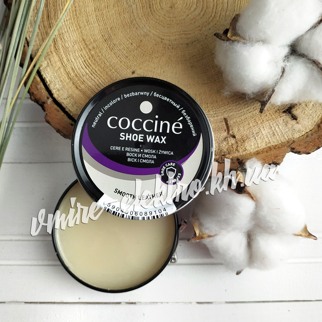 Віск для взуття безбарвний Coccine premium догляд та захист від води 40 мл