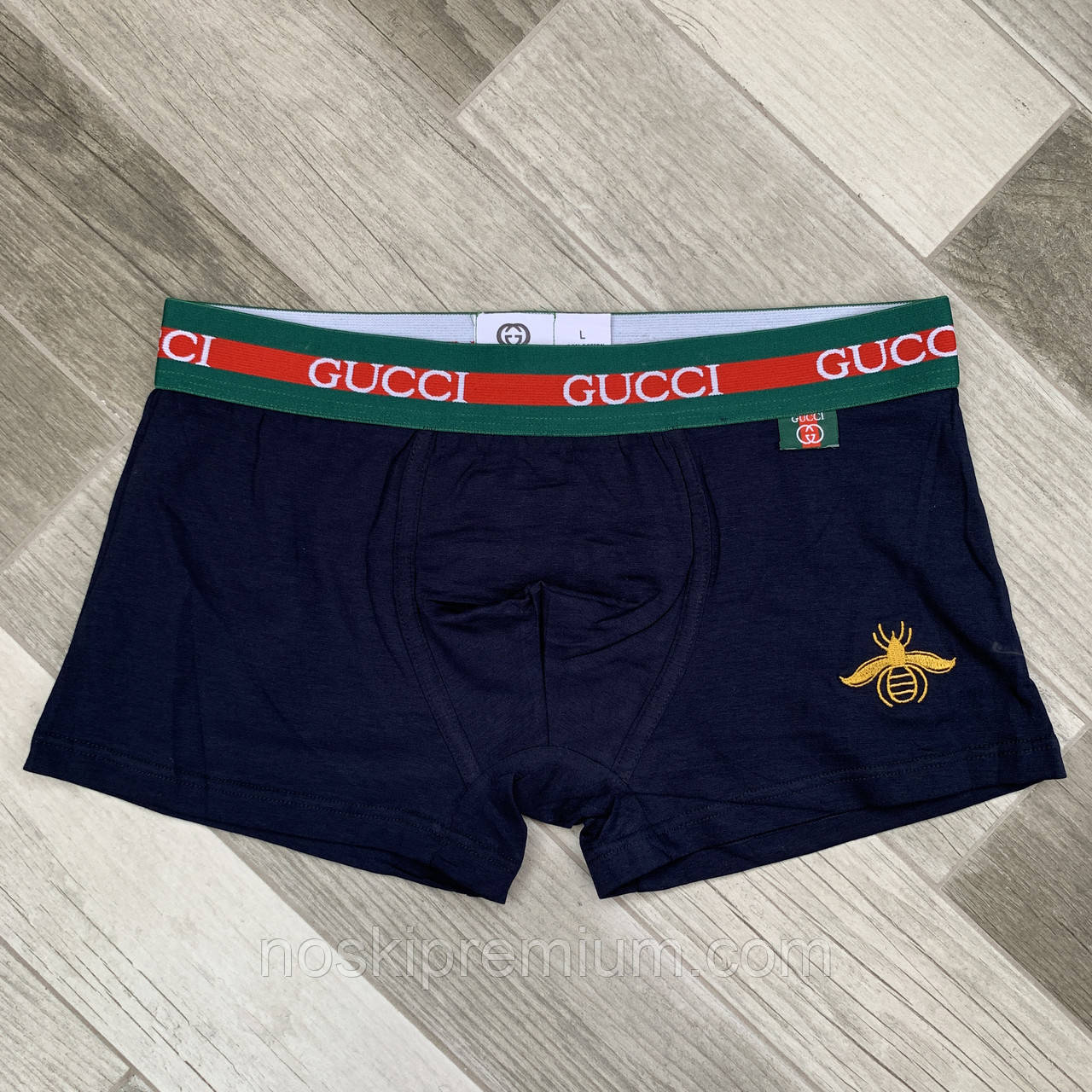 Труси чоловічі боксери бавовна GUCCI, розмір 2XL (52-54), темно-синій, 03368