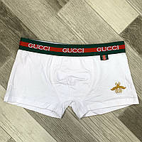 Трусы мужские боксеры хлопок GUCCI, размер 3XL (54-56), белые, 03369