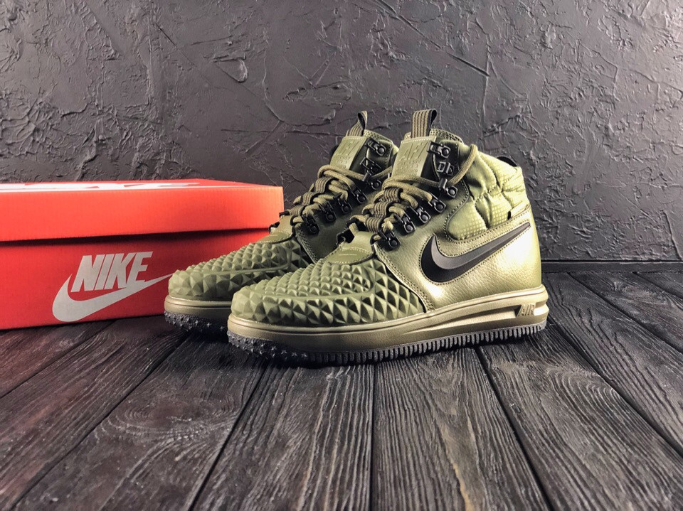 Мужские Зимние Кроссовки Nike Lunar Force 1 Duckboot 17 Olive Зеленые 43 - фото 5 - id-p1111861092