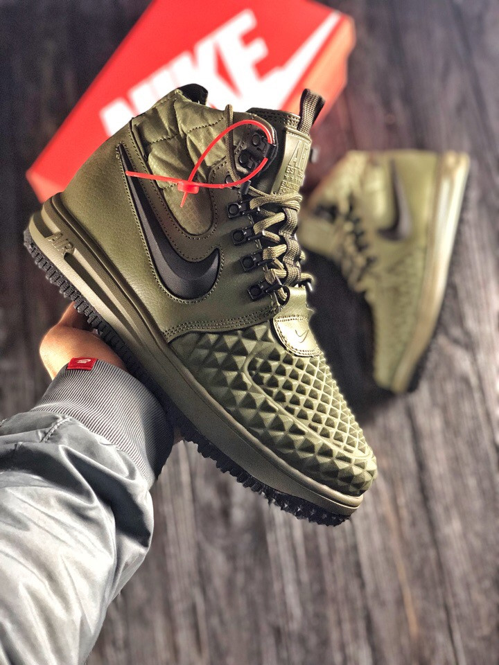 Мужские Зимние Кроссовки Nike Lunar Force 1 Duckboot 17 Olive Зеленые 43 - фото 2 - id-p1111861092