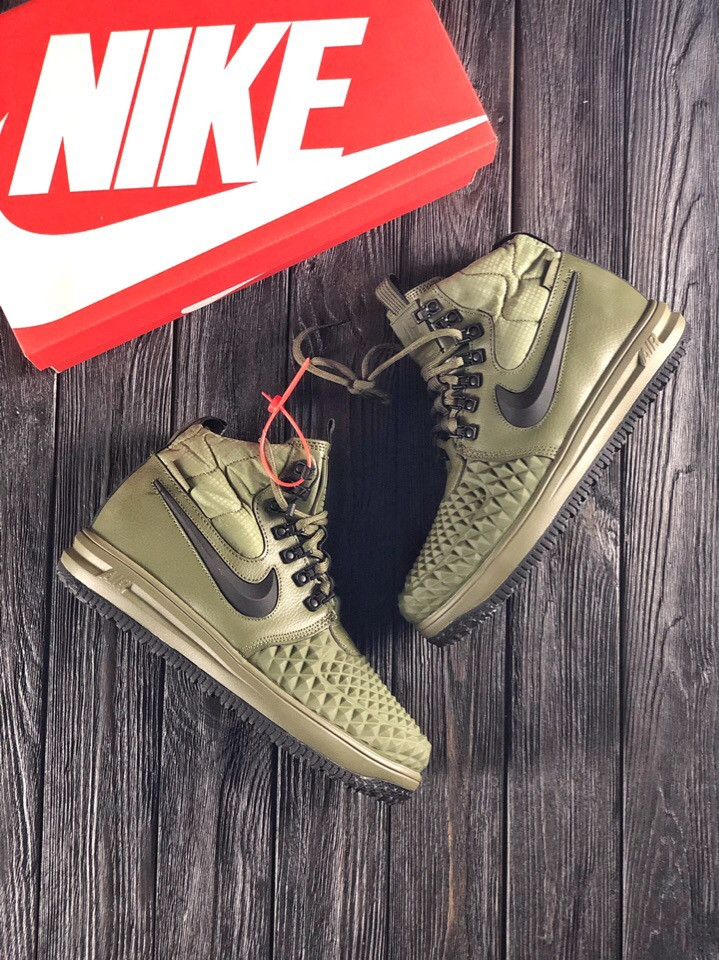 Мужские Зимние Кроссовки Nike Lunar Force 1 Duckboot 17 Olive Зеленые 43 - фото 7 - id-p1111861092