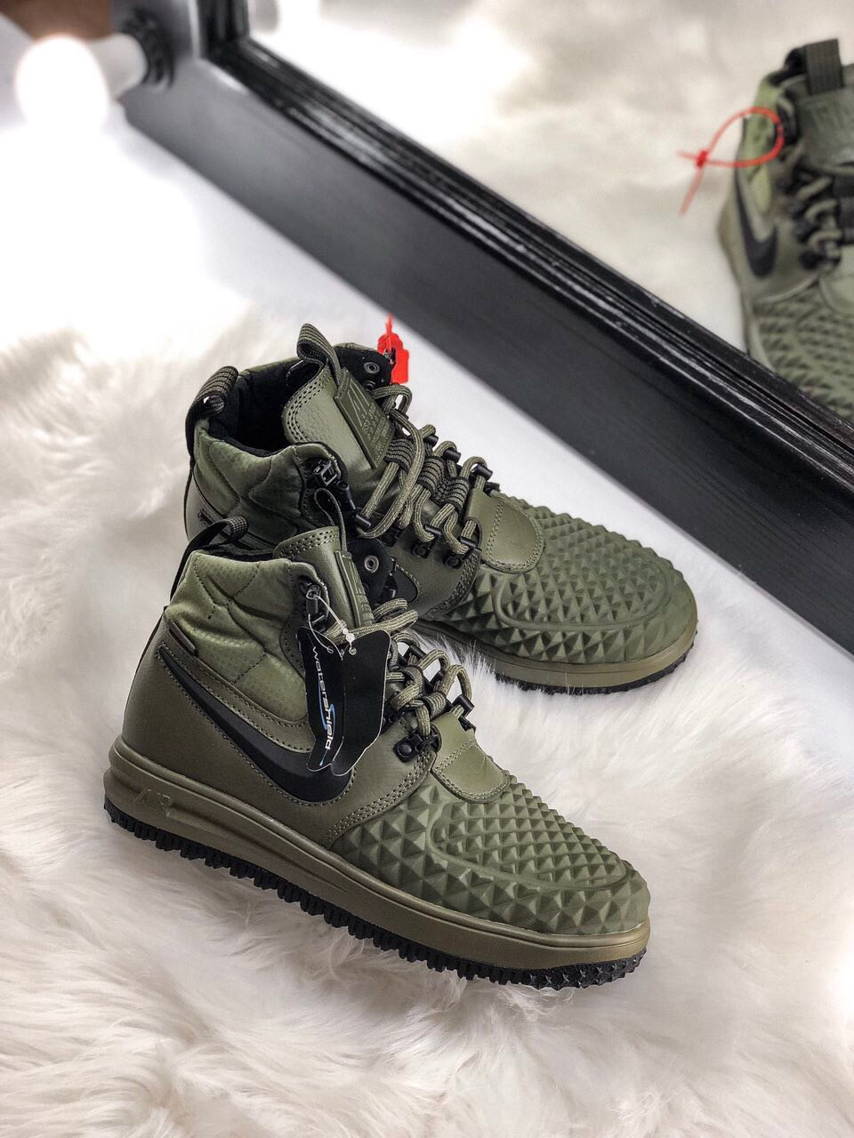 Зимние Кроссовки Nike Lunar Force 1 Duckboot 17 Olive 45 - фото 4 - id-p1111861966