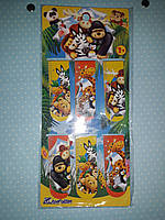 Набір магнітних закладок з лінійкою , в наборі 6 штук " Зоопарк "