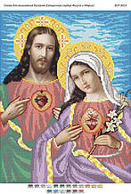 А2 "Священні серця Ісуса і Марії" схема для вишивки бісером ікони