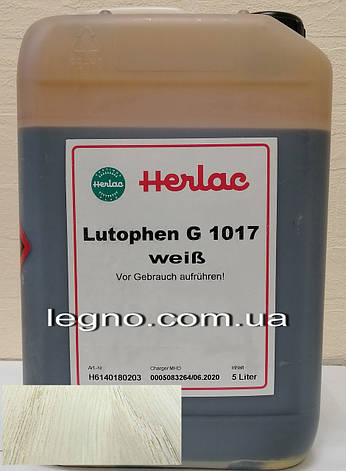 Нітрофарбник (нитробейц) для деревини Лютофен (Lutophen) Weiss білий, Herlac, 5л. Німеччина, фото 1