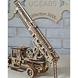 Механічний 3D пазл UGEARS Вантажівка-Пожежна Драбина, фото 2