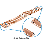 Металевий ремінець для Xiaomi Amazfit Bip / Lite / 20 мм класичний Золотий / Рожевий 2018P, фото 5