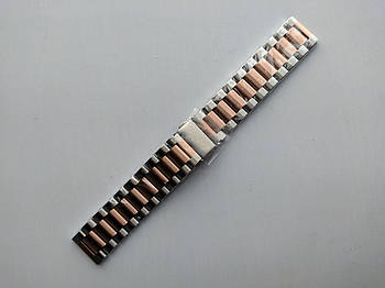 Металевий ремінець Amazfit GTR 2 / Pace / Stratos / 22 мм класичний Срібний / Рожево-золотий 1792P