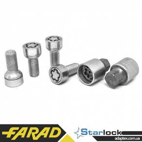 FARAD STARLOCK ⁇ Болти секретки М14x1.5x45 Сфера R14 Обертове кільце Ключ 17, фото 3