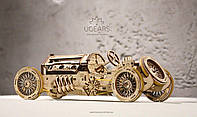 Механический 3D пазл UGEARS Спорткар U-9 Гран-При: