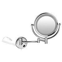 Косметичне дзеркало настінне на кронштейні з LED підсвічуванням 7X