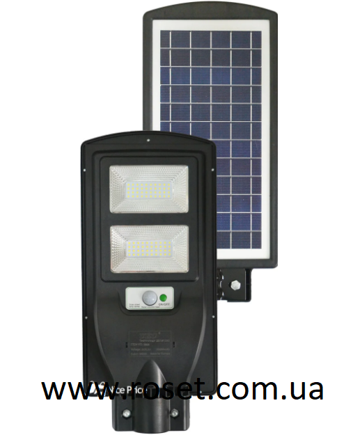 Вуличний ліхтар 2vvp UKC 5622 із сонячною батареєю і датчиком руху Solar street light