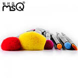 Набір кистей для макіяжу професійний MSQ Professional makeup brush set MultiColor чорний (6шт), фото 2
