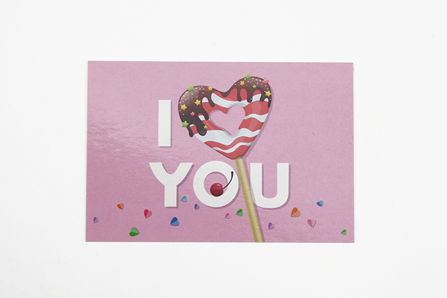 Міні-листівка 043. 95*65 мм "I love you"