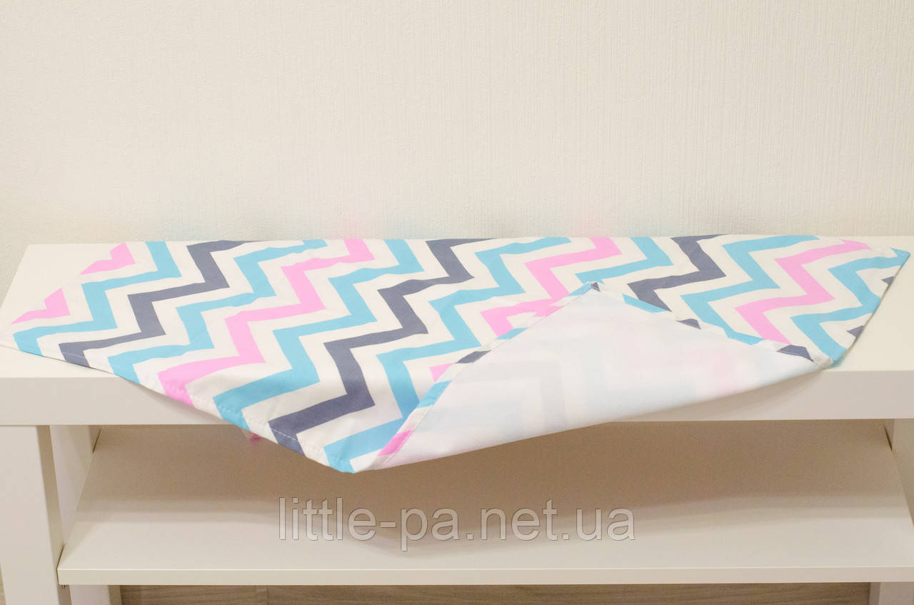 Пелюшка бавовняна непромокальна "Зефірні зигзаги"