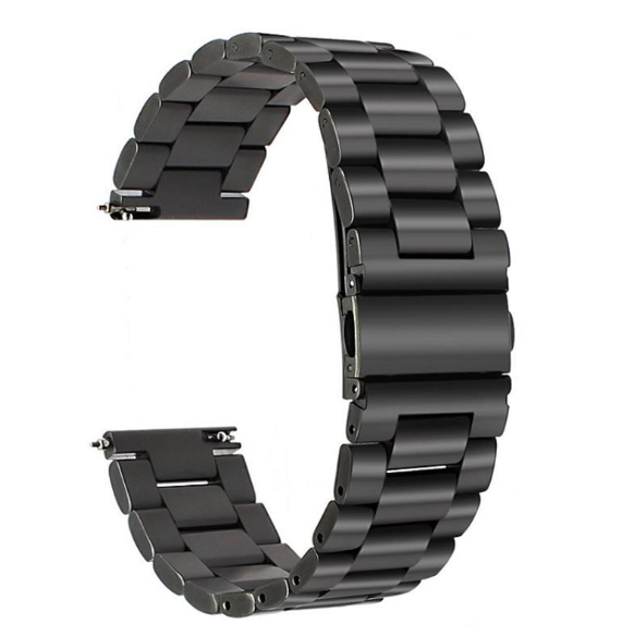 Металевий ремінець для Xiaomi Amazfit Bip / Lite / 20 мм класичний Чорний 2018P, фото 1