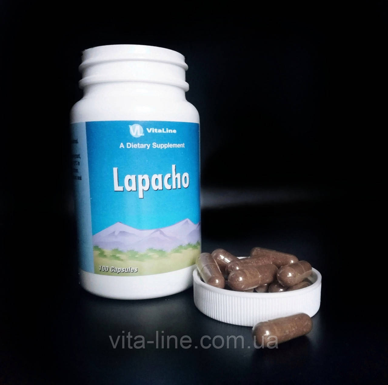 Лапачо (Пау Де Арко) Lapacho ВітаЛайн/VitaLine Кора мурашевого дерева 100 капсул, фото 1