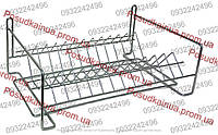 Сушилка для посуды навесная 400 мм одноярусная с креплением для поддона хром SP-1422