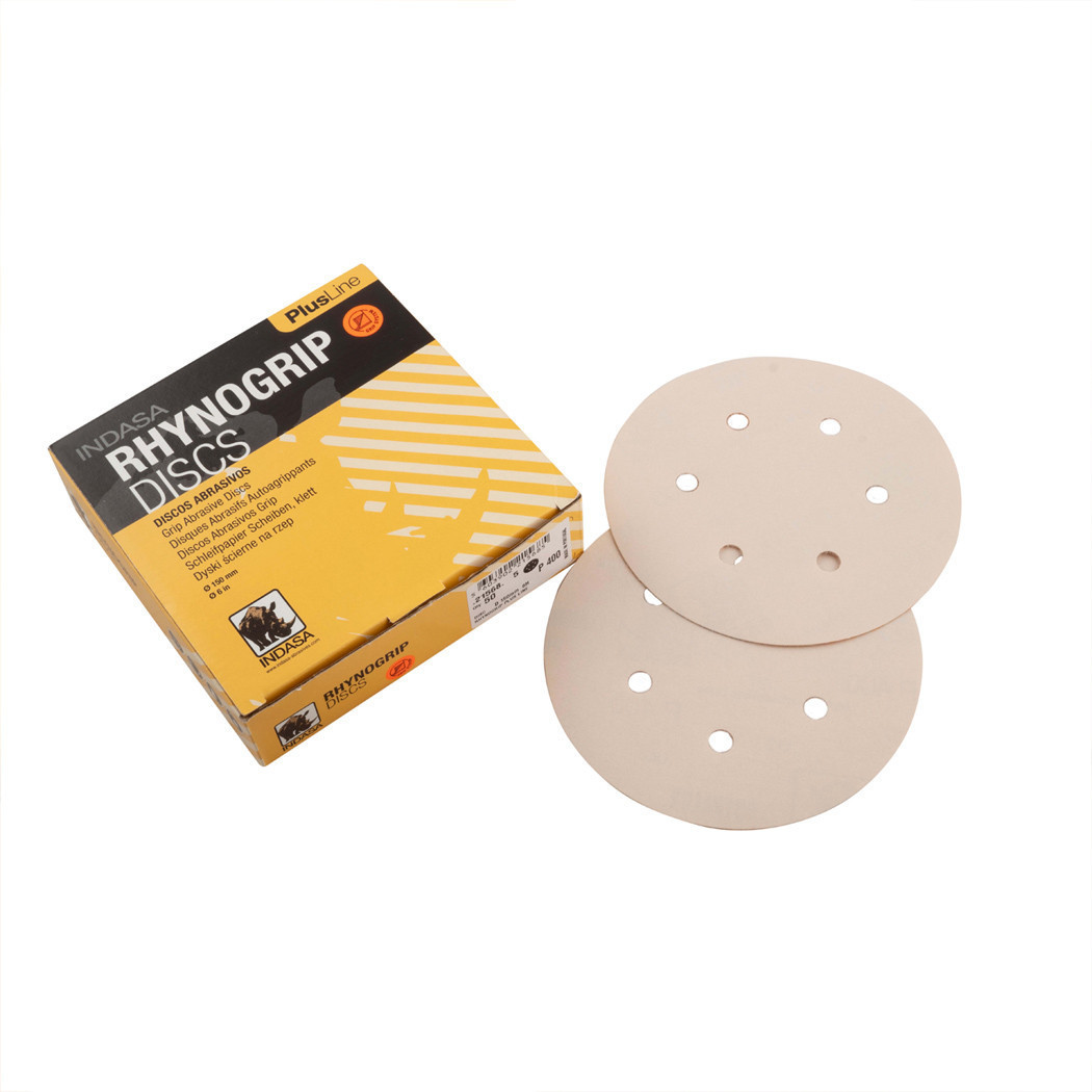 Абразивний диск INDASA D150 mm 6HI P180 RHYNOGRIP PLUS LINE (Португалія) (50шт)