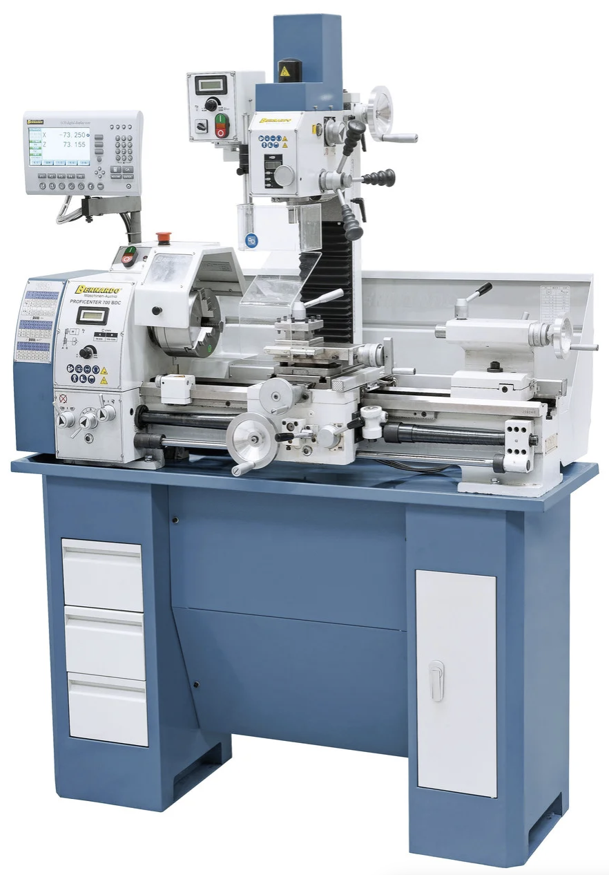 Proficenter 700 BDC НАСТІЛЬНИЙ ТОКАРНО ФРЕЗЕРНИЙ ВЕРСТАТ ПО МЕТАЛУ Bernardo | Комбінований токарний верстат, фото 1