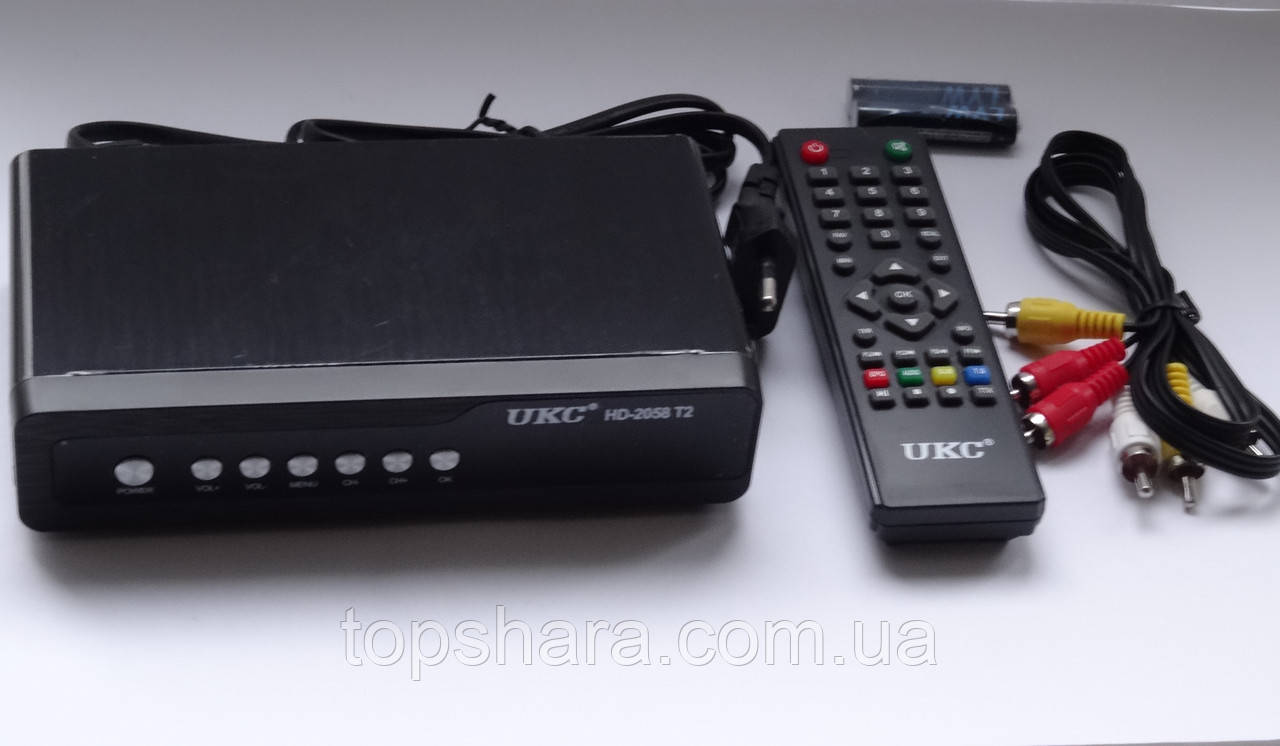 Цифровий тюнер DVB-T2 UKC HD-2058 з підтримкою wi-fi адаптера