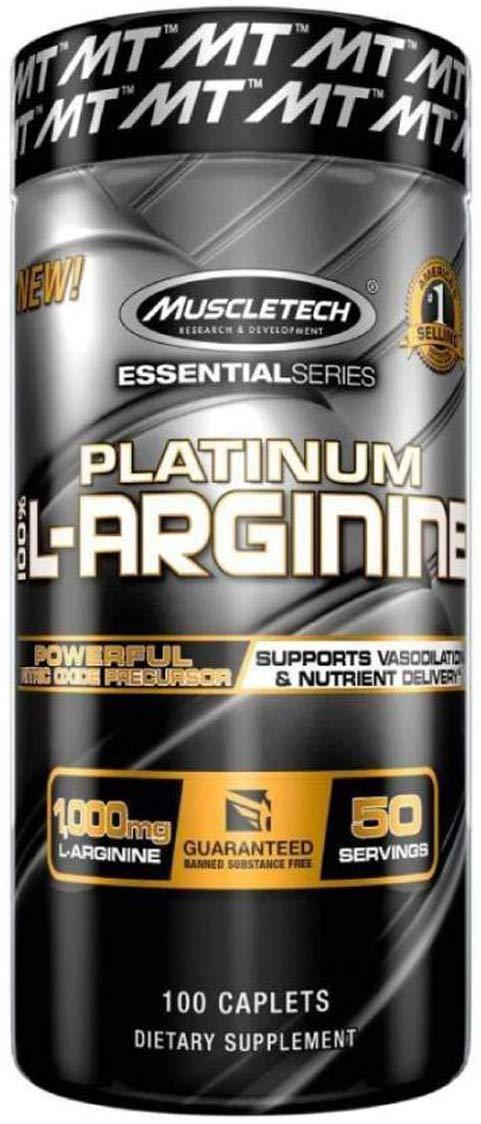 MuscleTech, Platinum L-arginine, 100 капс. х 500 мг, аргинин - фото 1 - id-p1112165559