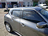 Дефлектори вікон (вітровики) Nissan Juke 2010-2022 (Autoclover/Корея), фото 4