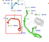 Трубка кондиционера от компрессора к конденсатору Ford Kuga/Escape CV6Z 19972-J, YF37324