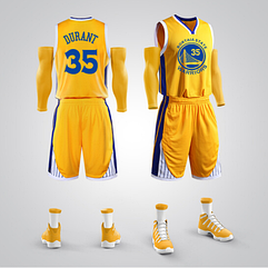 Жовта Форма Curry No30 (майка + шорти) команда Golden State Warriors