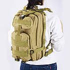 🔥 Тактичний рюкзак, військовий "Mountain - 25 pack" (койот) на 25 літрів, армійський, EDC, фото 9