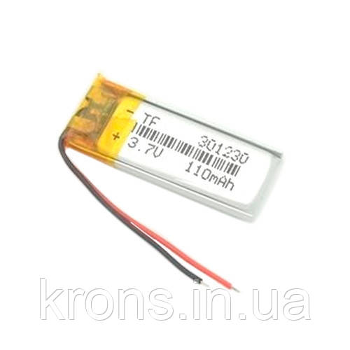 Акумулятор 301230 Li-pol 3.7В 110мАг для MP3 Bluetooth навушників гарнітур