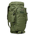 🔥 Тактичний рюкзак з відділенням для зброї (гвинтівки) "9.11 tactical" (олива) на 60 літрів, військовий, EDC, фото 8