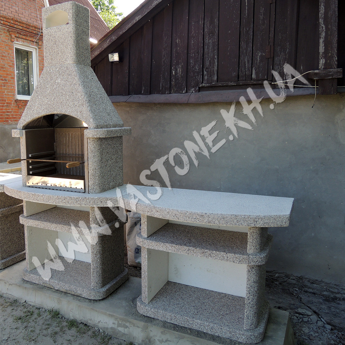 Камин барбекю уличный «Сицилия со столом» - фото 8 - id-p1112213668