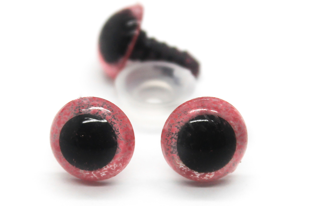 Очі для іграшок гвинтові 10 мм 30 пар Рожевий, фото 1