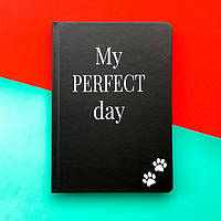 Блокнот с котом Хвост и Усы Diary My perfect day LifeFLUX А5 Черный Украинский язык