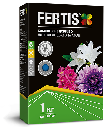 Добриво для рододендрону та азалії Fertis, без хлору та нітратів, 1 кг, фото 1