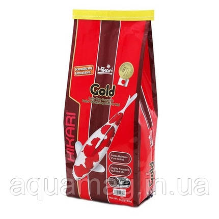 Корм для коропів кої Hikari Gold 5 kg (посилення забарвлення, корм для ставкових риб), фото 2