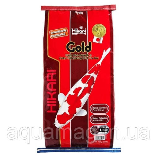 Корм для коропів кої Hikari Gold 10 kg (посилення забарвлення, корм для ставкових риб)