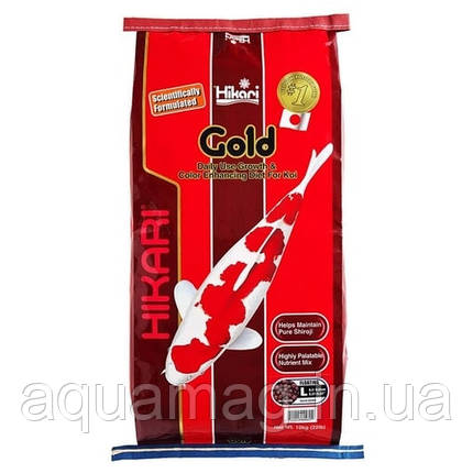 Корм для коропів кої Hikari Gold 10 kg (посилення забарвлення, корм для ставкових риб), фото 2