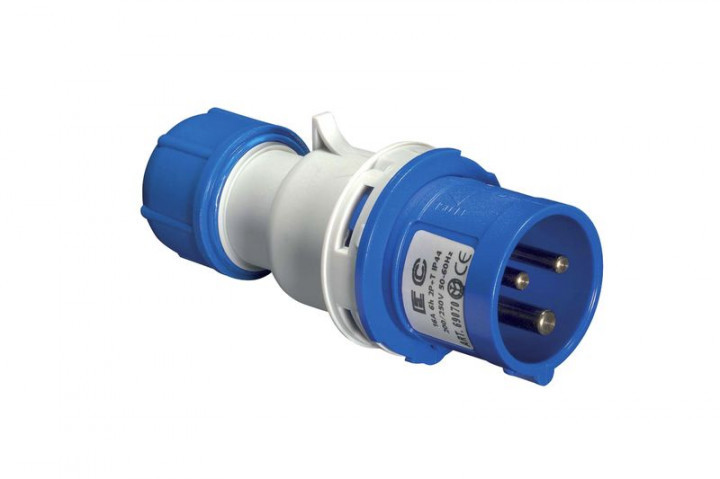 Вилка кабельна EC69272, IP44 (32A, 240V, 2P+PE) Elettrocanali, фото 1