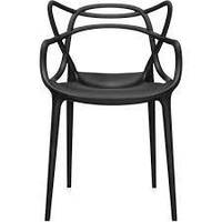 Стілець обідній Мастерс Пластик Білий (СДМ меблі-ТМ) Чорний