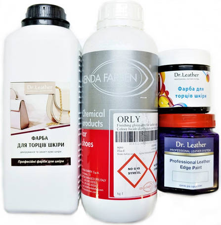 Фарба для обробки торців (урізу, края) шкіри